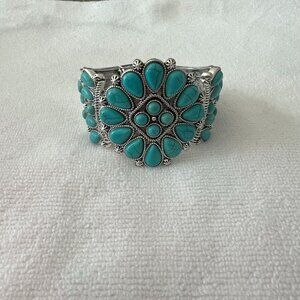 3/$15 or 4/$20 Faux Turquoise and Silver bracelet